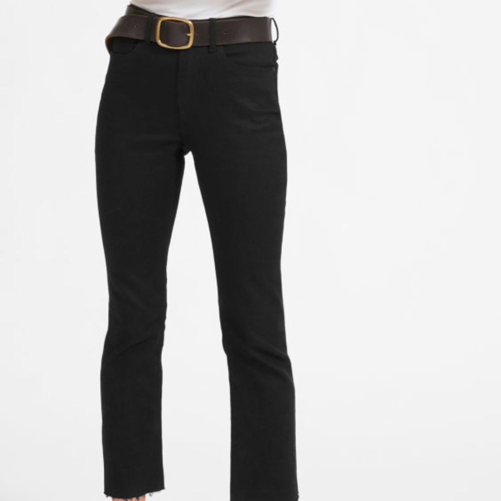 Everlane Kick Crop Black Denim Jeans